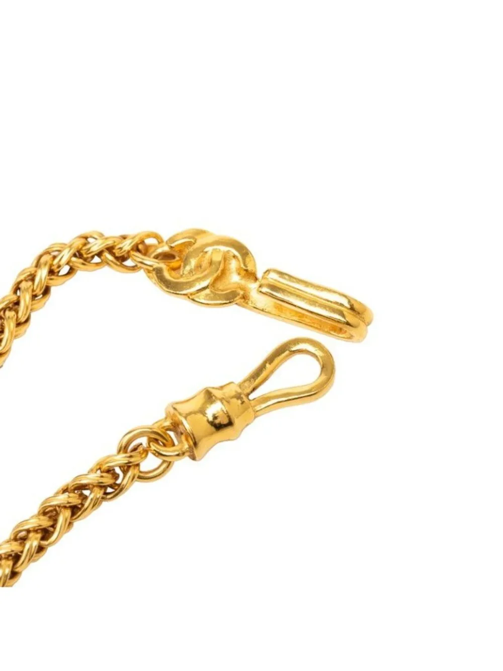Chanel Vintage CC Logo Rogue Chain Necklace Gold Plated